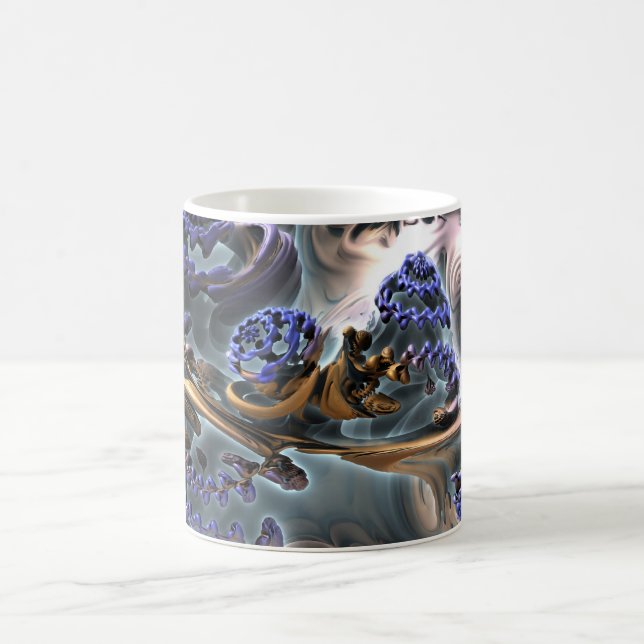 Caneca De Café Goma de Goma de Arte Fractal (Centro)