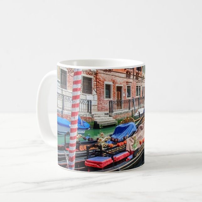 Caneca De Café Gôndola tradicional em Veneza (Frente Esquerda)
