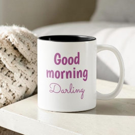 Caneca De Café Good Morning Darling Personalized Romantic Coffee 