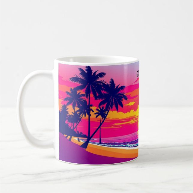 Caneca De Café Good Morning From Paradise Tropical Sunset Wrap (Esquerda)