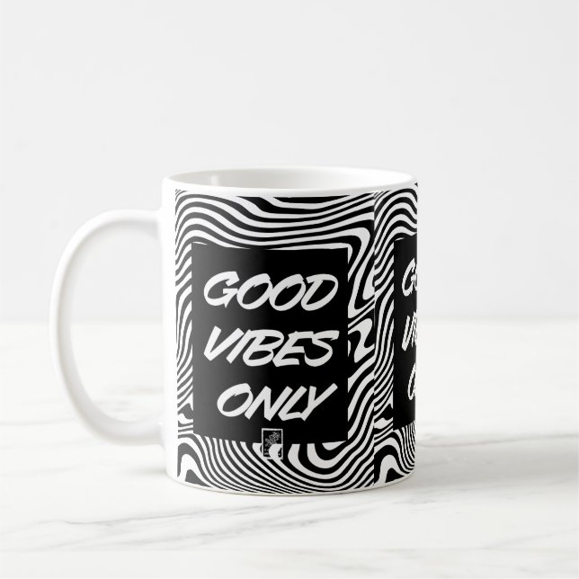 Caneca De Café Good Vibes Only. Mug. (Esquerda)