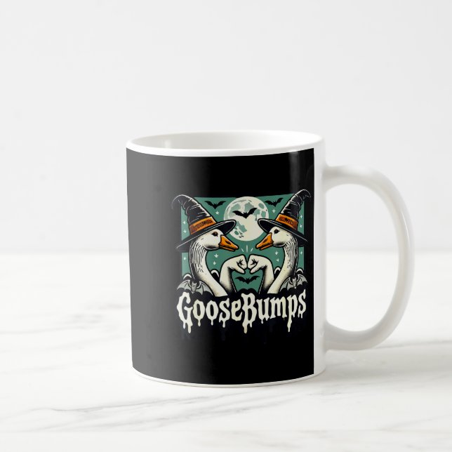 Caneca De Café Goose Bumps Goosebumps Funny Geese Fist Bump Hallo (Direita)