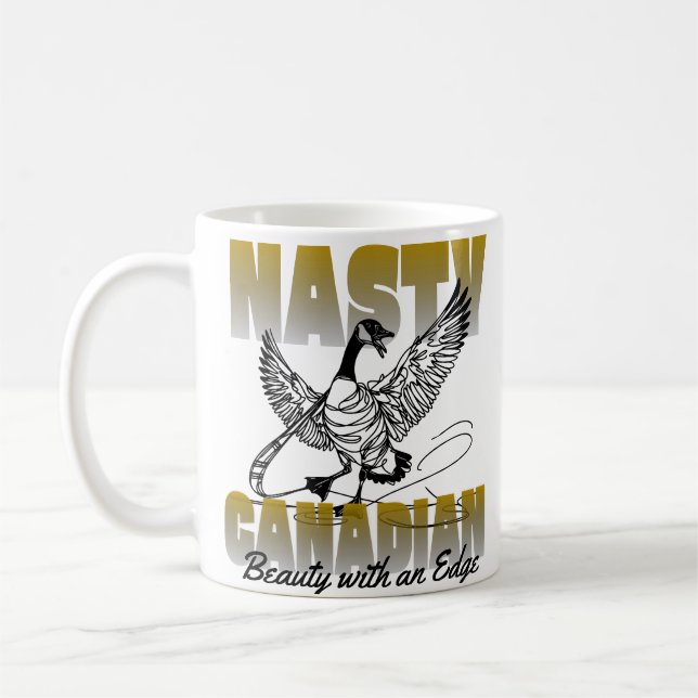 Caneca De Café Goose canadense desagradável (Esquerda)
