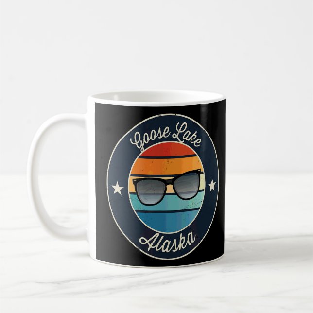Caneca De Café Goose Lake Alaska Souvenir (Esquerda)