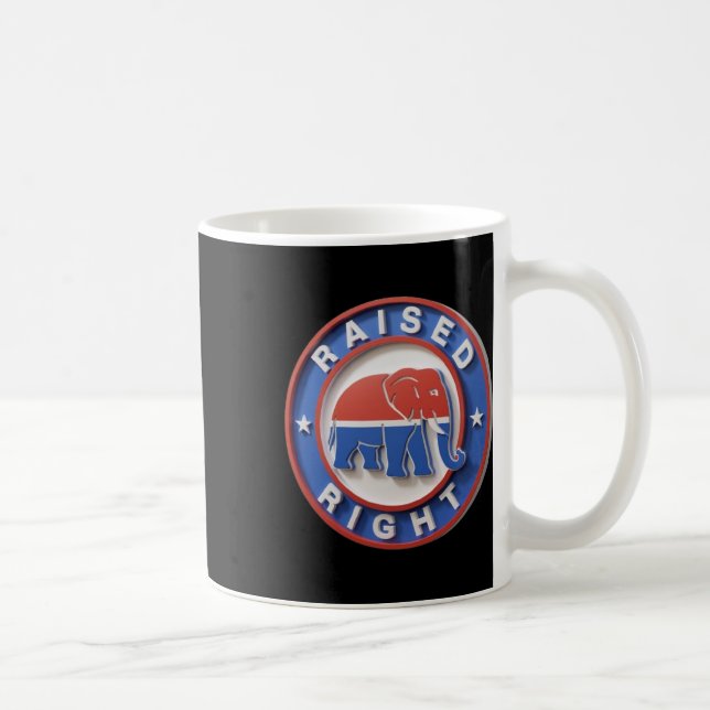 Caneca De Café Gop Elephant Marches Proudly Raised Right Legacy  (Direita)