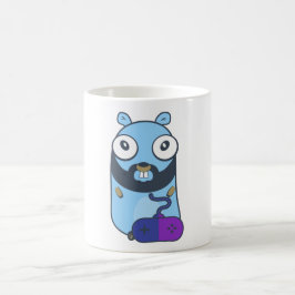 Caneca De Café Gopher gamer. Golang