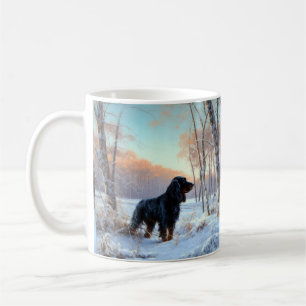 Caneca De Café Gordon Setter Deixe Nevar Natal