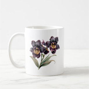 Caneca De Café Gorgee vintage mauve e orquídea negra