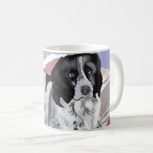 Caneca De Café Gorgeous Black and White Springer Spaniel (Frente Esquerda)