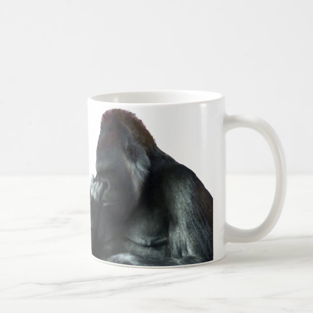 Caneca De Café Gorila de escavação Dourado (Direita)