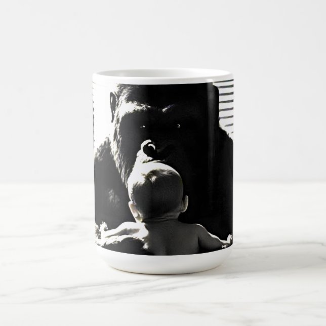 Caneca De Café Gorila e Bebê (Centro)