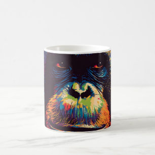 Caneca De Café Gorila Selvagem Urbana de Grafite Selvagem Selvage
