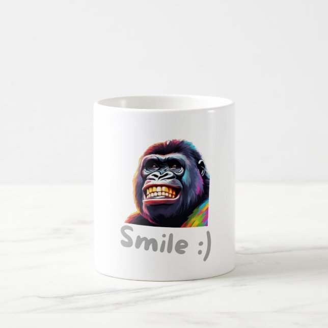 Caneca De Café Gorila sonriendo (Centro)