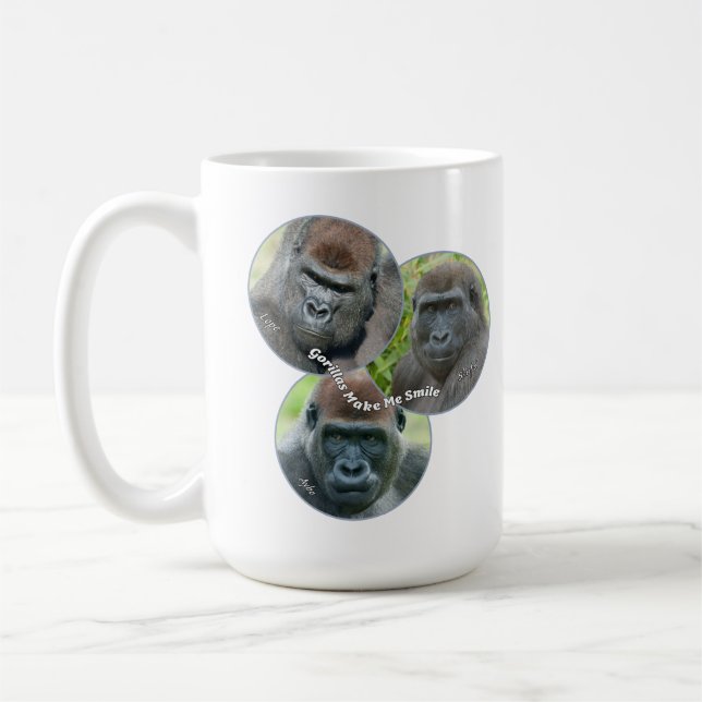 Caneca De Café Gorilas Me Fazem Sorrir (Esquerda)