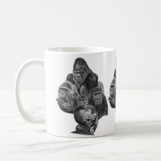 Caneca De Café Gorilla Family Mug (ゴリラ家族のマグカップ）Gorilla Life