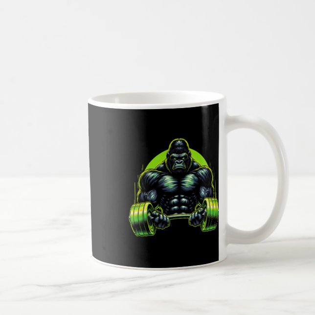 Caneca De Café Gorilla Monkey Gym Wear Bodybuilding Workout Motiv (Direita)