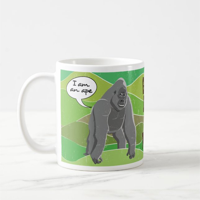 Caneca De Café Gorilla não é um macaco (Esquerda)