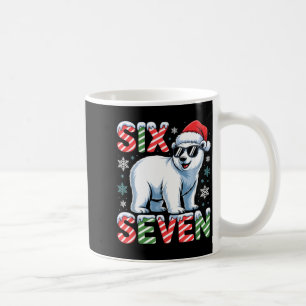 Caneca De Café Gorro de Natal Divertido Six Seven Lar Bear Christ