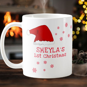 Caneca De Café Gorro de Papai Noel com Floco de Neve para o Prime