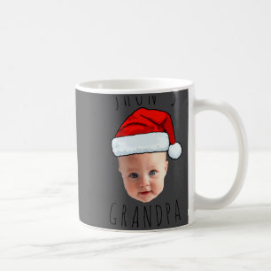 Caneca De Café Gorro de Papai Noel de Rosto de Bebê Foto de Natal