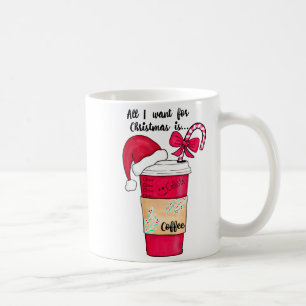 Caneca De Café Gorro Vermelho Bonito de Natal Café Canequinha de