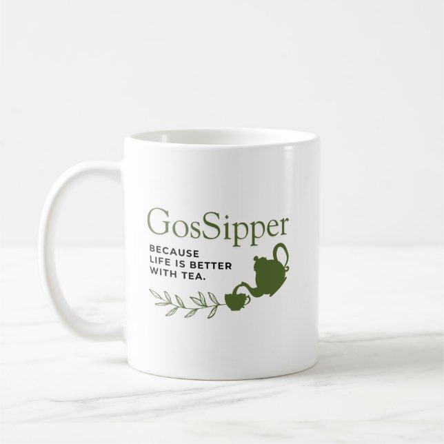 Caneca De Café GosSipper Mug – Funny Tea Lover Mug (Esquerda)