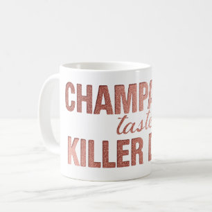 Caneca De Café Gosto de Champanhe Assassino Dink   Pickleball Ros