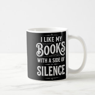 Caneca De Café Gosto de livros com uma dose de silêncio leitura e