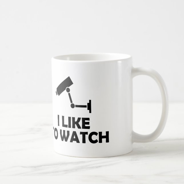Caneca De Café Gosto De Ver Gravação De Câmara De Vídeo CCTV (Direita)