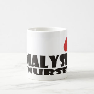 Caneca De Café Gota do sangue da enfermeira da diálise