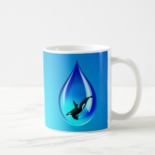 Caneca De Café Gota e orca da água