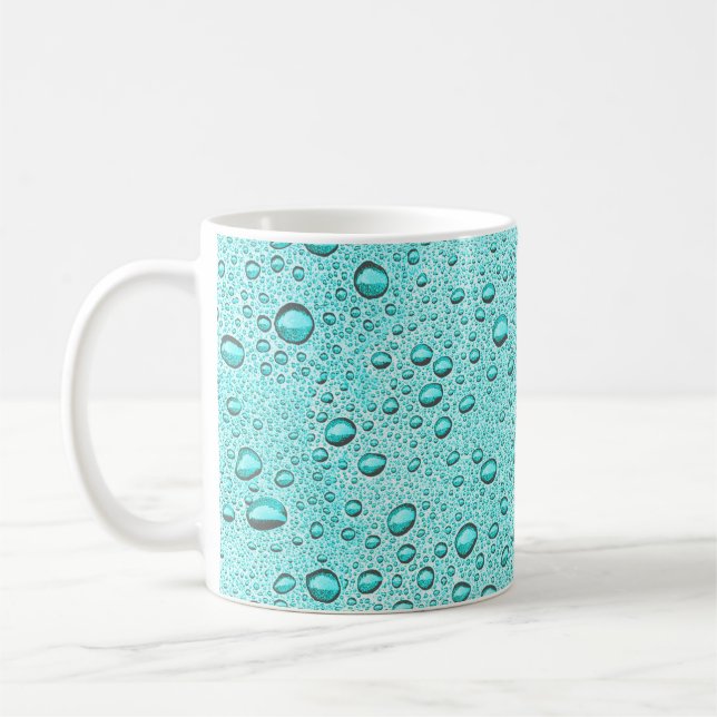 Caneca De Café Gotas aquamarinas (Esquerda)