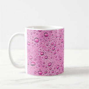 Caneca De Café Gotas de água rosa quente
