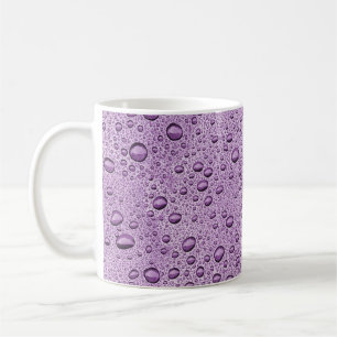Caneca De Café Gotas de água roxas