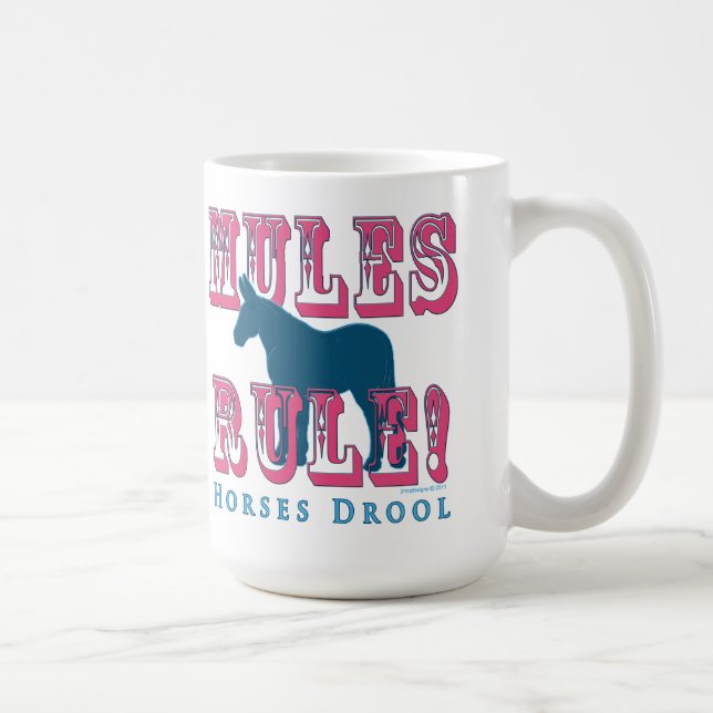 Caneca De Café Gotas de Cavalos de Regra de Mules (Direita)