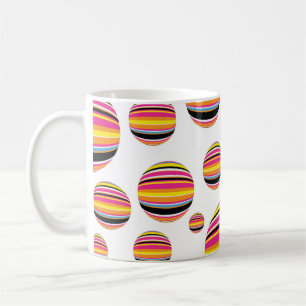 Caneca De Café gotas de chuva com abstrato striped padrão contínu