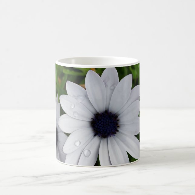 Caneca De Café gotas de chuva em branco (Centro)
