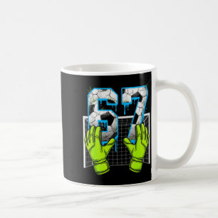 Caneca De Café Goteira de Futebol 67 Seis Sete Desenho Engraçado