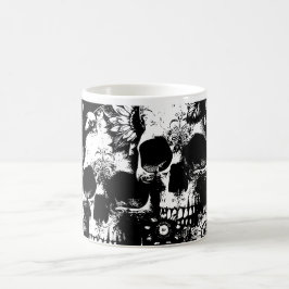 Caneca De Café Gótica Bloom Mug - Uma Fusão Escura Elegante de Sk