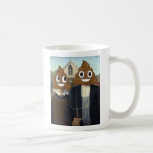 Caneca De Café Gótico americano com tombadilho feliz
