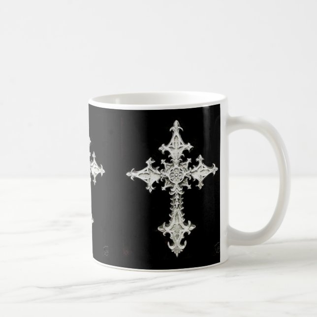 Caneca de café gótico celta da cruz 3x (Direita)