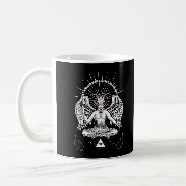 Caneca De Café Gótico Diabo Satânico das Asas de Capim (Esquerda)
