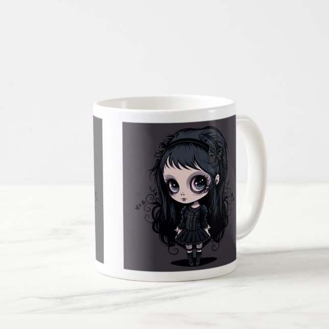 Caneca De Café Gótico Girl Classic Mug, 11 oz (Frente Esquerda)