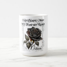 Caneca De Café Gótico Significativo Outro Rosa Negro