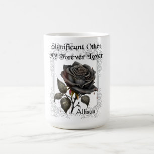 Caneca De Café Gótico Significativo Outro Rosa Negro