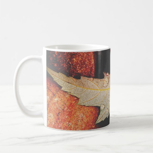 Caneca De Café Gotículas de chuva numa folha (Esquerda)