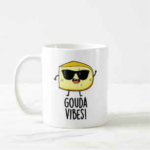 Caneca De Café Gouda Vibes Piada de Queijo Engraçada 