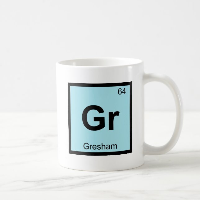 Caneca De Café Gr - Gresham Oregon Química Tabela Periódica Cidad (Direita)