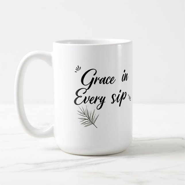 Caneca De Café Graça em Cada Golpe (Esquerda)