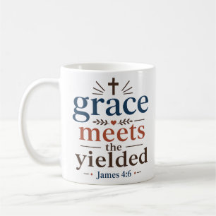 Caneca De Café Graça Encontra o Encorajamento Cristão Submisso